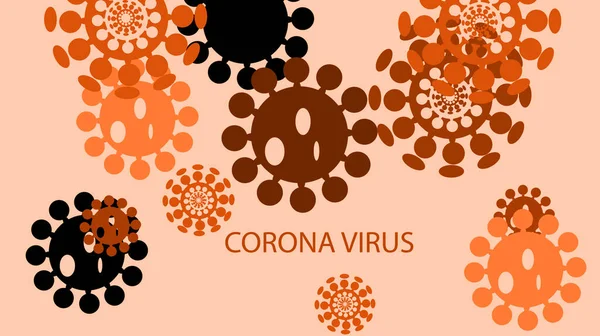 Coronavirus 2019 Ncov Icône Coronavirus Isolée Fond Motif Avec Coronavirus — Image vectorielle