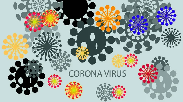 Coronavirus 2019 Ncov Ikon Coronavirus Terisolasi Latar Belakang Pola Dengan - Stok Vektor
