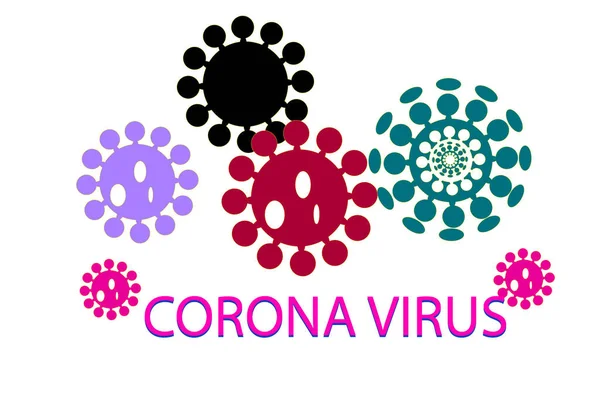 Coronavirus 2019 Ncov Inglês Ícone Vírus Corona Isolado — Vetor de Stock