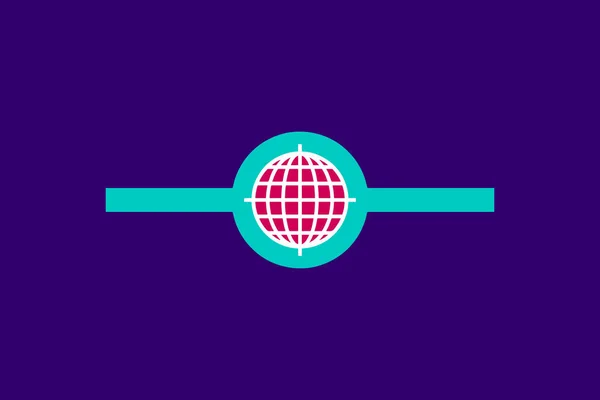 Globe Logo Modello Vettoriale Icona Illustrazione Design — Vettoriale Stock