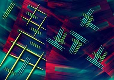 Dinamik şekilli soyut renkli desen arkaplanı 