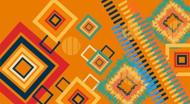 Soyut Renkli Mozaik tasarımı kapsar. En küçük geometrik desen