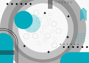 Modern renkli poster arka plan vektörü. Canlı perspektifli kaplama şablonu geometrik şekiller deseni. Duvar resimleri, el ilanları, broşürler, kapaklar, web afişleri için tasarım.