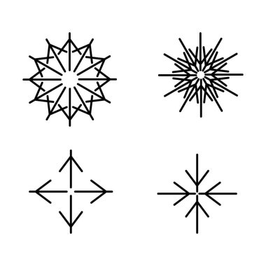 Minimalist çizgi ok simgesi seti, çeşitli ok çizgi simgelerini ince çizgi şeklinde yönlendir. düzenlenebilir siyah vuruş