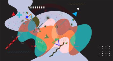 Soyut geometrik şekiller arka plan. Duvar kağıdı, şablon, poster, kitap kapağı, broşür, broşür ve broşür için vektör soyut grafik tasarım arka plan şablonu