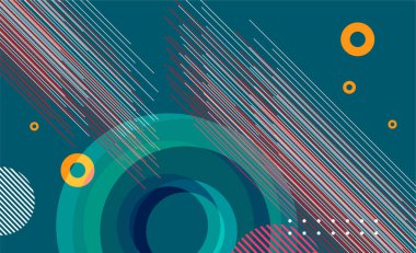 Kapak tasarımı, web sitesi, afiş, broşür için modern çember çizgisi soyut renkli tasarım,