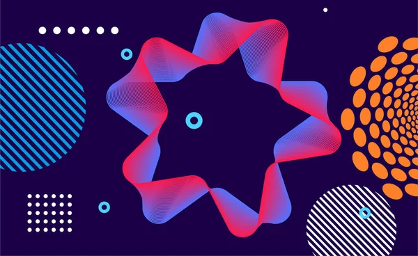 Dinamik şekilli soyut gradyan geometrik şekil arka planı modern kurumsal teknoloji kavramı. Soyut teknoloji grafik renkli pankart tasarımı. Vektör iş eğrisi arkaplanı