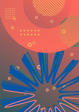 Soyut gradyan geometrik şekiller arka plan. Havalı düz vektör tasarımı