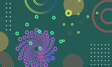 Kapak tasarımı, web sitesi, afiş, broşür için modern çember çizgisi soyut renkli tasarım,