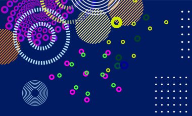 Kapak tasarımı, web sitesi, afiş, broşür için modern çember çizgisi soyut renkli tasarım,