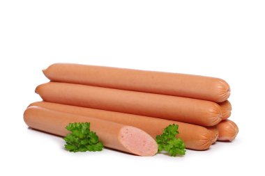 taze sosis, beyaz arka plan üzerinde izole