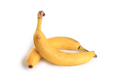 Beyaz arka planda izole edilmiş muzlar