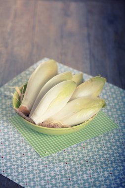 fresh endive,salad chicory