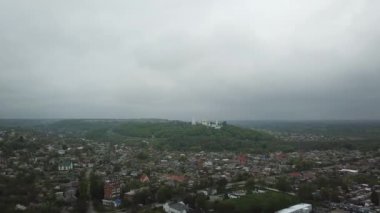 köy üzerinde hava araştırması. Poltava, Ukrayna.