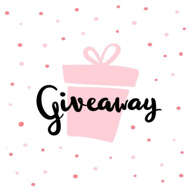 Sosyal medya pazarlama (smm) için Giveaway poster şablonu. Bir hediye vererek sosyal ağ hesabının tanıtımı için Banner tasarım. 