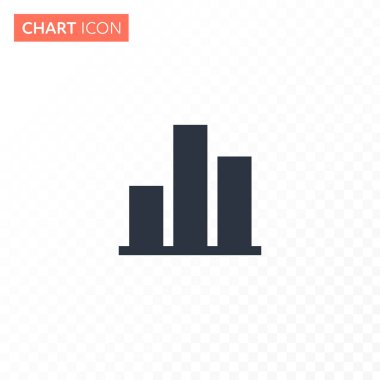 Vektör düz sütun grafik diyagramı çizimi. Beyazdan saydam arka plana yalıtılmış siyah basit renk simgesi. Finans istatistikleri kavramı, analitics. UI, rapor, web için tasarım öğesi.