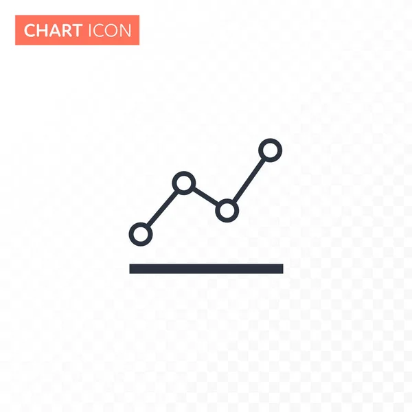 マーク チャート図図の図を含むベクトル フラット線。白から透明な背景に分離されたシンプルな黒色のアイコン。金融統計、アナリティクスの概念。UI、レポート、ウェブのデザイン要素 — ストックベクタ
