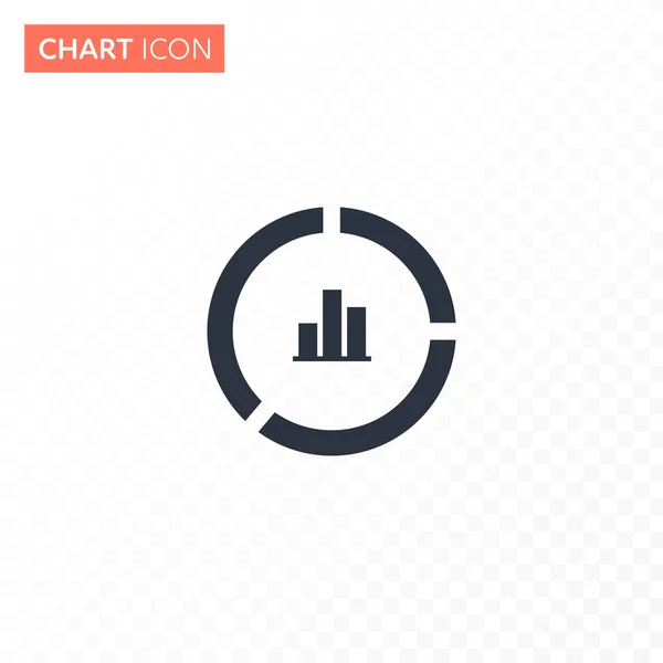 Vector pie plano con ilustración de diagrama de gráfico de columna. Icono de color negro simple aislado sobre fondo blanco a transparente. Concepto de estadísticas financieras, analitico. Elemento de diseño para ui, informe, web — Archivo Imágenes Vectoriales