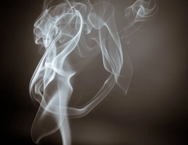 Espeluznante humo blanco con cara — Foto de Stock