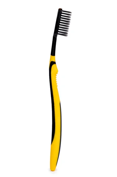 Black Yellow Soft Toothbrush Isolated White Background — Stock Photo, Image