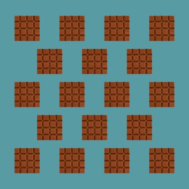 Çikolata parçaları desen arka plan fotoğrafı kapatın.