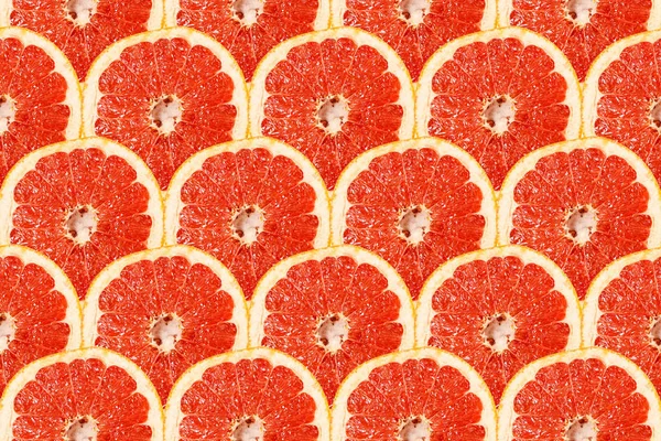 Rijpe Rode Grapefruit Segment Patroon Bitmappatroon Achtergrond — Stockfoto