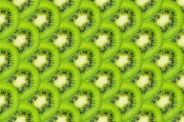 Segment Van Groene Ruwe Kiwi Fruit Achtergrond — Stockfoto