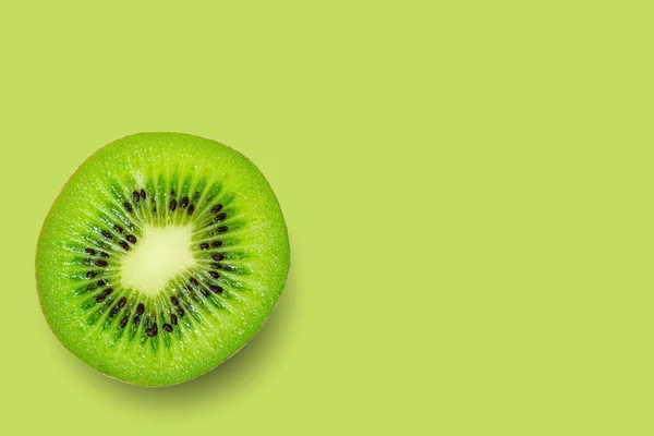 Zöld Nyers Kiwi Gyümölcs Háttér Val Másol Hely Szelet — Stock Fotó