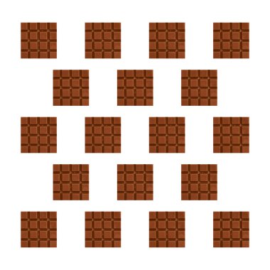 Çikolata parçaları desen arka plan fotoğrafı kapatın.