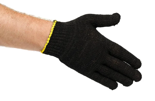 Тёмно Синие Защитные Перчатки Ручной Рукой Оборудование Мастера Изолированный Белом — стоковое фото