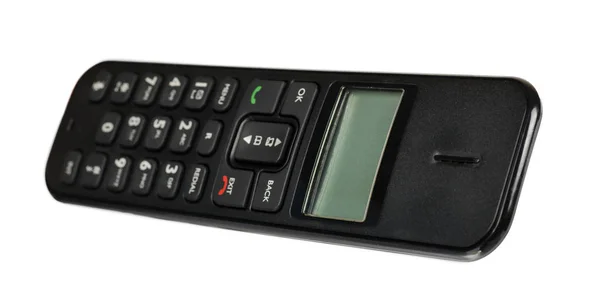 モダンな固定電話コードレス電話 古い技術コンセプト 白い背景に分離 — ストック写真