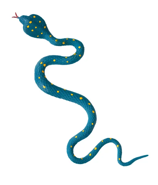 Juguete Falso Serpiente Animal Goma Para Juego Aislado Sobre Fondo — Foto de Stock