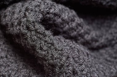 Makro fotoğraf kumaş desen, tekstil giyim alan sığ derinliği ile kapatın. Yumuşak malzeme arka plan bulanık