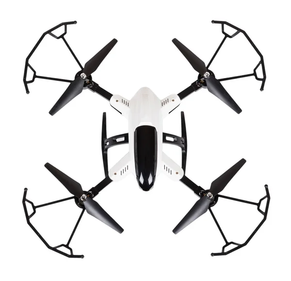 遥控无人机 有趣的玩具为孩子们 空中运动游戏 隔离在白色背景上 — 图库照片