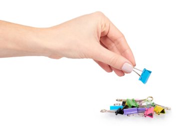 El ile renk kağıt cilp, ofis Aksesuar, raptiye notlar için