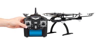 El ile uzaktan kumanda dron, çocuklar için oyuncak eğlenceli, hava spor oyunu.