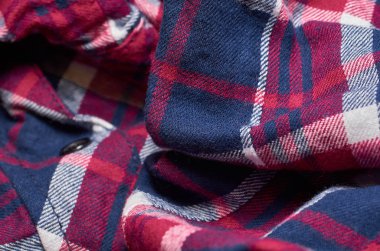 Kumaş deseni, fotoğrafı makro yakın çekim alan sığ derinliği ile tekstil giyim