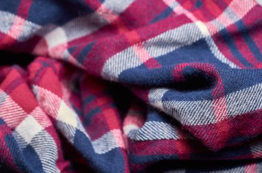 Kumaş deseni, fotoğrafı makro yakın çekim alan sığ derinliği ile tekstil giyim