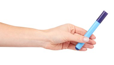 Keçeli kalem marker, çizim veya writinng hareketi ile el.