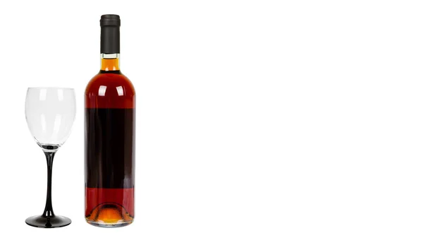 Gesloten fles wijn, alcohol en verslaving concept — Stockfoto