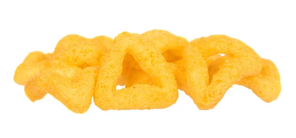 Cheese puff sticks, crunchy corn snack, unhealthy food. — Stock Photo, Image