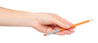 Eli kalem, çizim veya writinng hareketi ile.