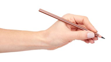 Eli kalem, çizim veya writinng hareketi ile.