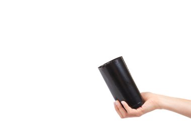 siyah plastik çöp torbaları çöp için rulo ile el