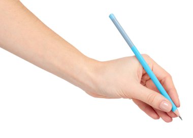 Eli kalem, çizim veya writinng hareketi ile.