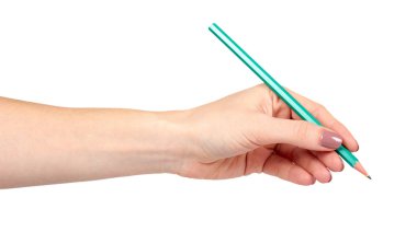 Eli kalem, çizim veya writinng hareketi ile.