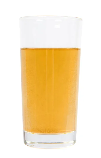 Свіжий яблучний сік у склянці, здоровий напій . — стокове фото