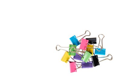 Renkli kağıt cilp, ofis aksesuarı, notlar için bağlantı elemanı