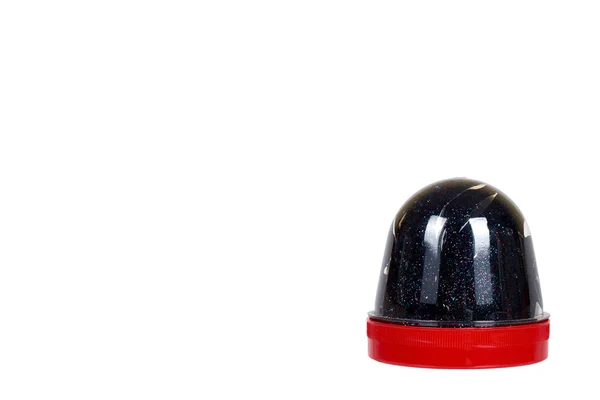 Black slime toy for kids, glitters and goo. — Stock Photo, Image