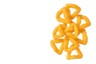 Peynirli Puf çubuk, gevrek Mısır snack, sağlıksız yiyecek.